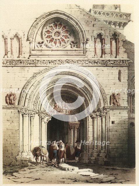 Portico of the church of San Pedro in Olite.