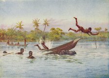 'A Hippopotamus Hunt in Central Africa', 1924. Artist: Unknown.