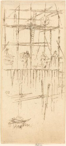 Savoy Scaffolding, c. 1887. Creator: James Abbott McNeill Whistler.