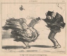 Un léger zéphir annoncant l'arrivée du printemps, 19th century. Creator: Honore Daumier.