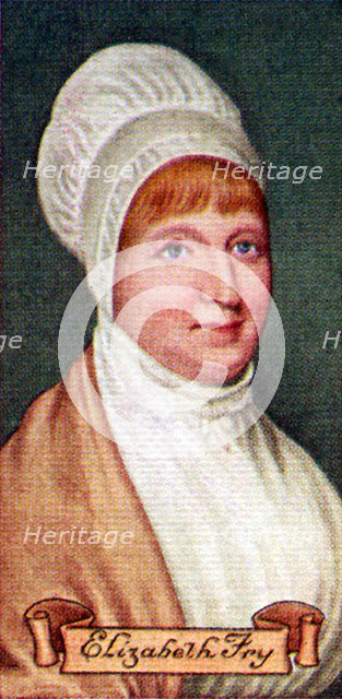 Elizabeth Fry, taken from a series of cigarette cards, 1935. Artist: Unknown