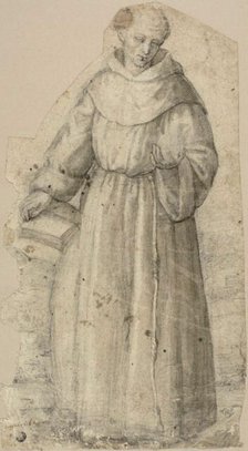 Saint Anthony of Padua (recto); Standing Monk (verso), 1540/75. Creator: Unknown.