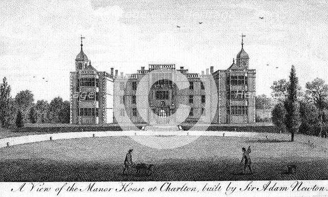 'A View of the Manor House at Charlton, built by Sir Adam Newton'. Artist: Unknown