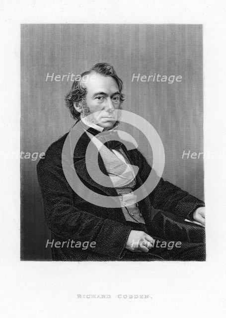 Richard Cobden, British politician, economist and Lancashire calico manufacturer, c1870. Artist: Anon