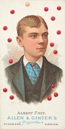 Albert Frey, Pool Player, from World's Champions, Series 1 (N28) for Allen & Ginter Cigare..., 1887. Creator: Allen & Ginter.