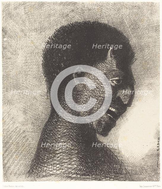 Le Satyre au cynique sourire (The Satyr with the cynical smile), 1883. Creator: Odilon Redon.