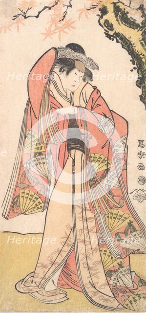 Actor Sakakiyama Sangoro II as Michinaga's Daughter Princess Otae, 1794-75. Creator: Tôshûsai Sharaku.