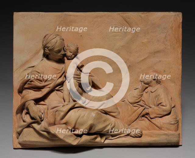 Rest on the Flight into Egypt, c. 1700-1710. Creator: Giuseppe Mazza (Italian, 1653-1741).
