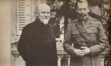 'His Majesty with President Poincare at The British General Headquarters in France', c1916, (1935). Creator: Unknown.