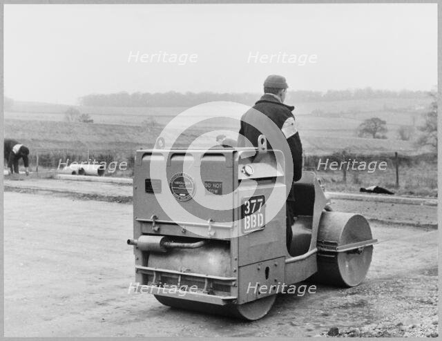 Construction of the Staffordshire section of the Birmingham to Preston Motorway (M6), 21/03/1962 Creator: John Laing plc.