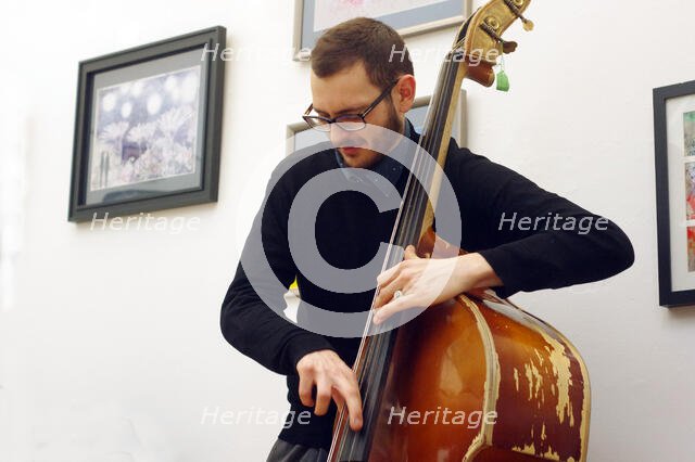 Lorenzo Morabito, Renato D’Aiello Trio, Clocktower Cafe Jazz Club, Croydon, London, 2024. Creator: Brian O'Connor.