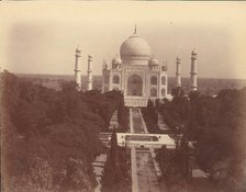 View of the Taj Mahal from the Gate, Agra, 1860s-70s. Creator: Unknown.
