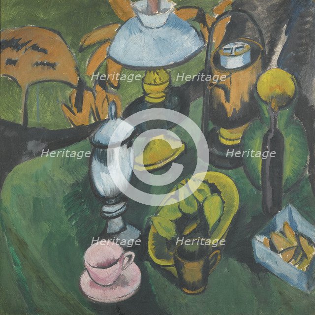 Still life with lamp. Artist: Kirchner, Ernst Ludwig (1880-1938)