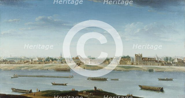 Port Saint-Bernard, seen from Arsenal, 1752. Creator: Nicolas Raguenet.