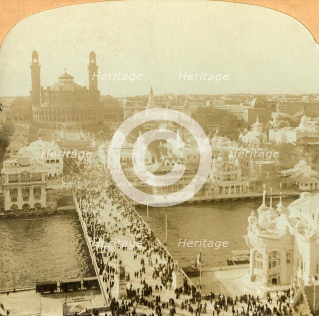 'Looking North from the Eiffel Tower, Paris Exposition', 1902.  Creator: Unknown.