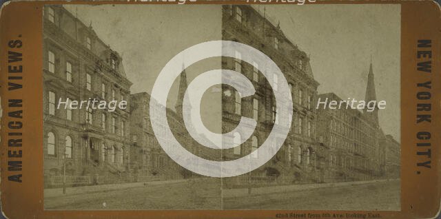 42nd Street from 6th Ave. looking east, c1850-1930. Creator: Unknown.