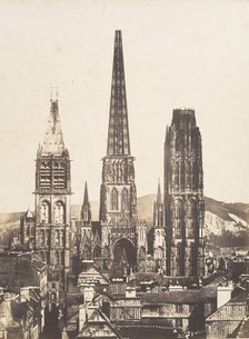 Vue générale de la Cathédrale de Rouen, 1852-54. Creator: Edmond Bacot.