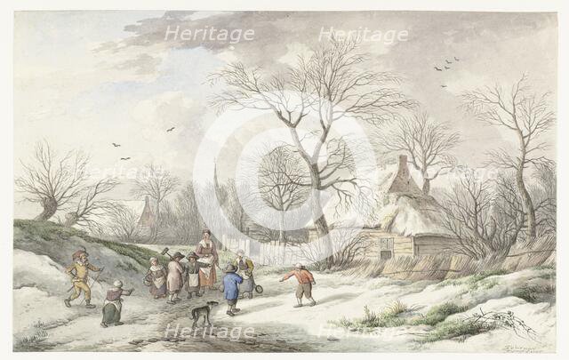 Winter: Assembling for Shrove Tuesday, 1705. Creator: Jan van der Meer.