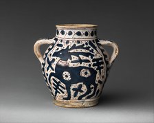 Two-Handled Jar with Stag, Italian, early 1400s. Creator: Unknown.