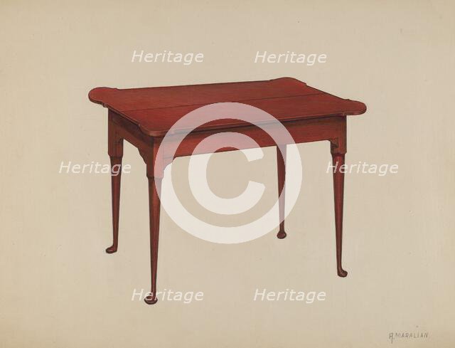 Card Table, 1937. Creator: Arsen Maralian.