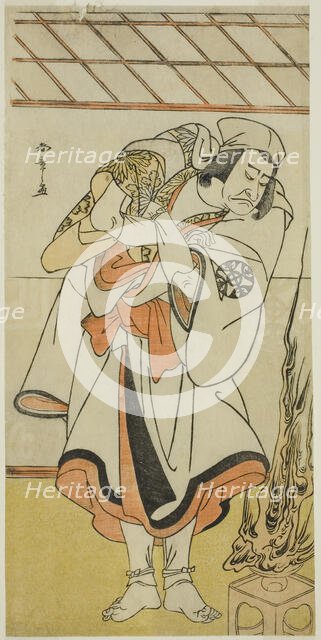 The Actor Nakamura Nakazo I as Chinzei Hachiro Tametomo Disguised as an Ascetic Monk..., c. 1780. Creator: Shunsho.