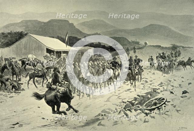 'British Prisoners on Their Way to Pretoria: The First Halt', 1901. Creator: Samuel Begg.