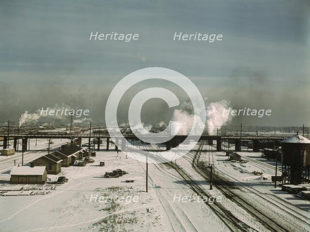 A general view of a classification yard at C & NW RR's Proviso yard, Chicago, Ill., 1942. Creator: Jack Delano.