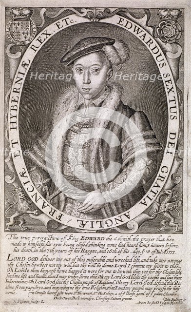 Edward VI, King of England, c1552, (c1630). Artist: S Passaeus