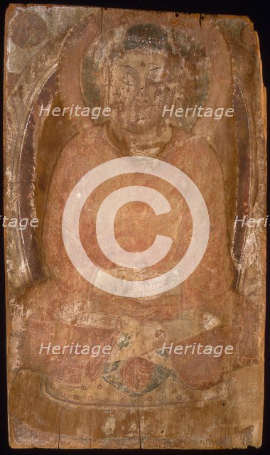 Buddha with a Halo and Flaming Body Mandorla, 6th-7th century. Creator: Unknown.
