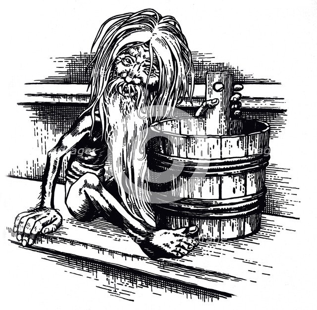 Bannik with ushat, 1934. Artist: Bilibin, Ivan Yakovlevich (1876-1942)