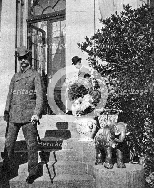 King Christian IX of Denmark (1818-1906) and Prince Frederick (1868-1940), 1904 (1908).Artist: Queen Alexandra