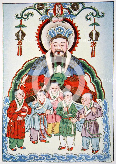 Zao Jun, the Kitchen God, 1922. Creator: Werner, Edward Theodore Chalmers (1864-1954).