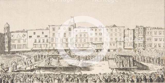 An Execution of Seven Boores Rebels in Lintz, June 16, 1636, 1839., 1839. Creator: Anon.