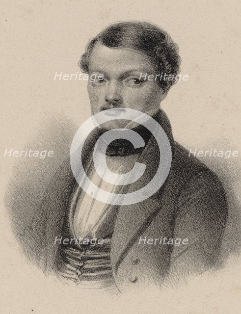 Portrait of the opera singer and composer Gilbert-Louis Duprez (1806-1896).