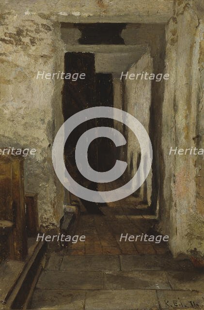 Interior view of Finström church, 1871. Creator: Karl Emanuel Jansson.