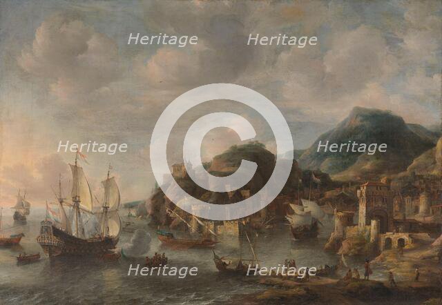 Dutch Ships in a Foreign Port, 1658. Creator: Jan Abrahamsz Beerstraten.