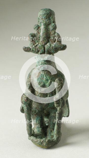 Figurine of a Syncretic Dwarf-Cobra-Hawk God, Late Period-Ptolemaic Period (664-30 BCE). Creator: Unknown.