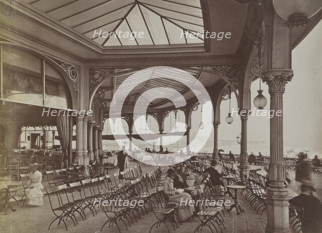 terrace, Kursaal, Ostend, between 1880-1890. Creator: Unknown.