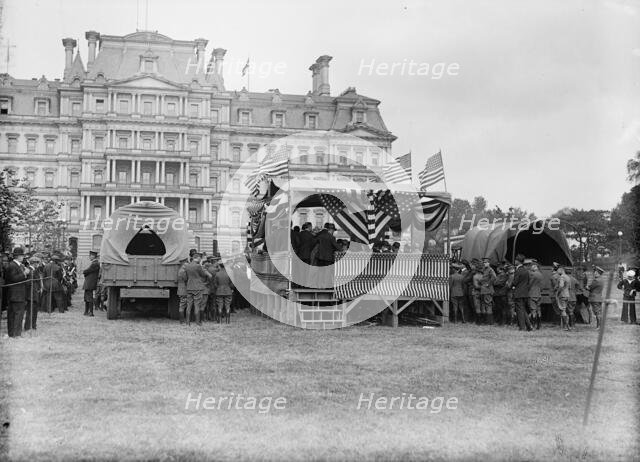 Army, U.S. Motor Truck Inspection, 1917. Creator: Harris & Ewing.