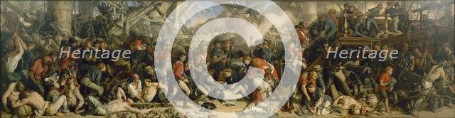 The Death of Nelson, 1859-1864. Artist: Maclise, Daniel (1806-1870)