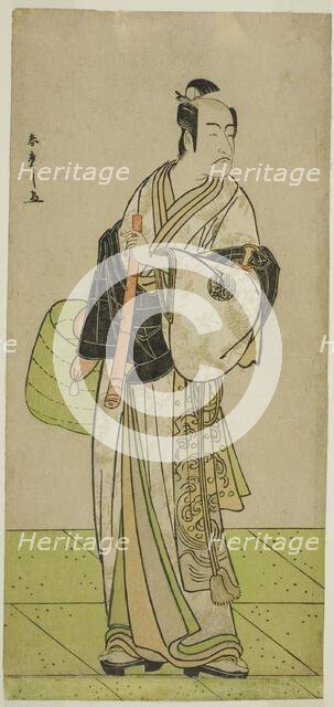 The Actor Ichikawa Ebizo as Kudo Suketsune Disguised as a Komuso in the Play Waka..., c. 1792. Creator: Shunsho.