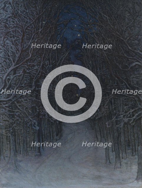 Winter Night in the Forest, 1907. Creator: Otto Hesselbom.