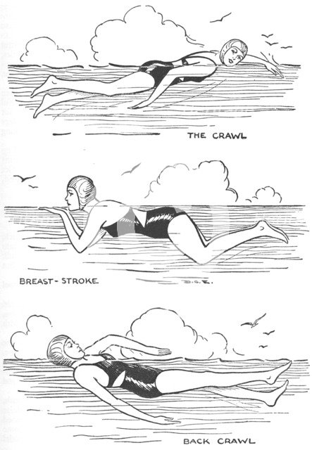 'Learn to Swim', 1937. Artist: Unknown.