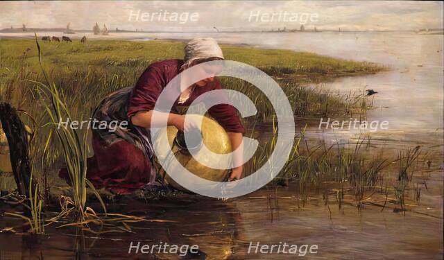 The Milkmaid of Maas, 1877. Creator: James Clarke Hook.