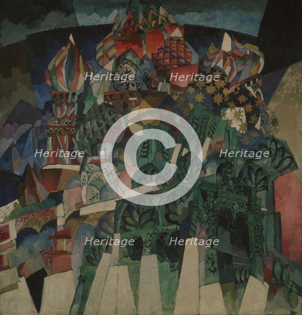 The Basil Cathedral, 1913. Artist: Lentulov, Aristarkh Vasilyevich (1882-1943)