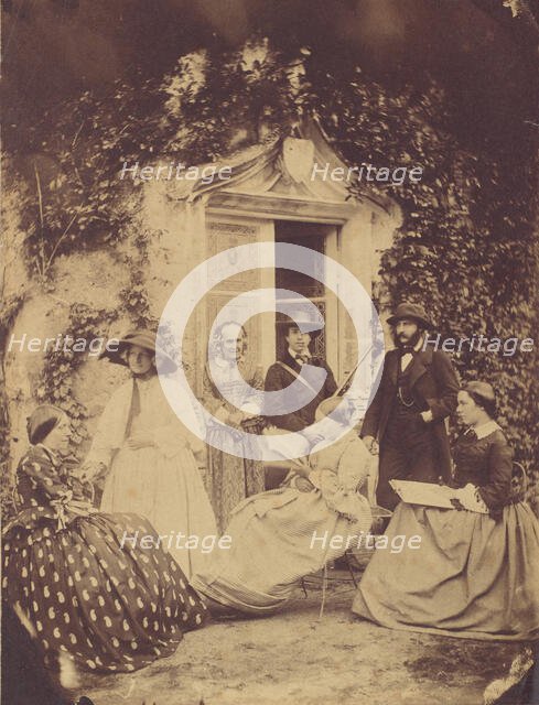 Claudet Family Group, Chateau de la Roche, Amboise, 1856. Creator: Francis George Claudet.