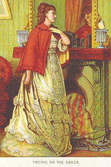 Trying on the dress, 1876.  Creator: Unknown.