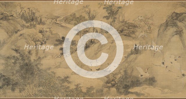 One Hundred Cranes, qing dynasty (1644-1912). Creators: Unknown, Shen Nanpin.