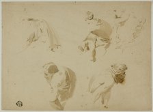 Sketches of Mother and Child, Stooping Man, n.d. Creator: Unknown.