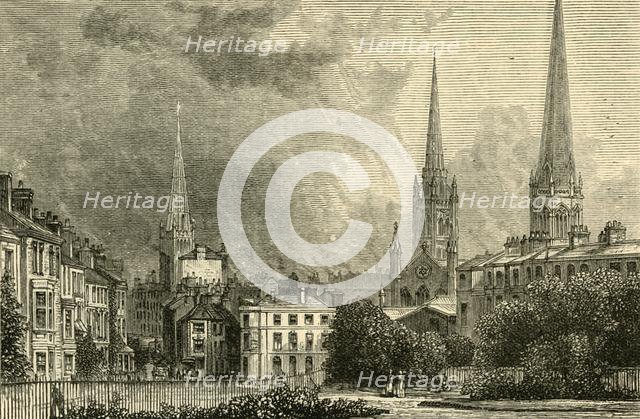 'Coventry - The Spires of Trinity, St. Michael's, and Christ Church', 1898. Creator: Unknown.